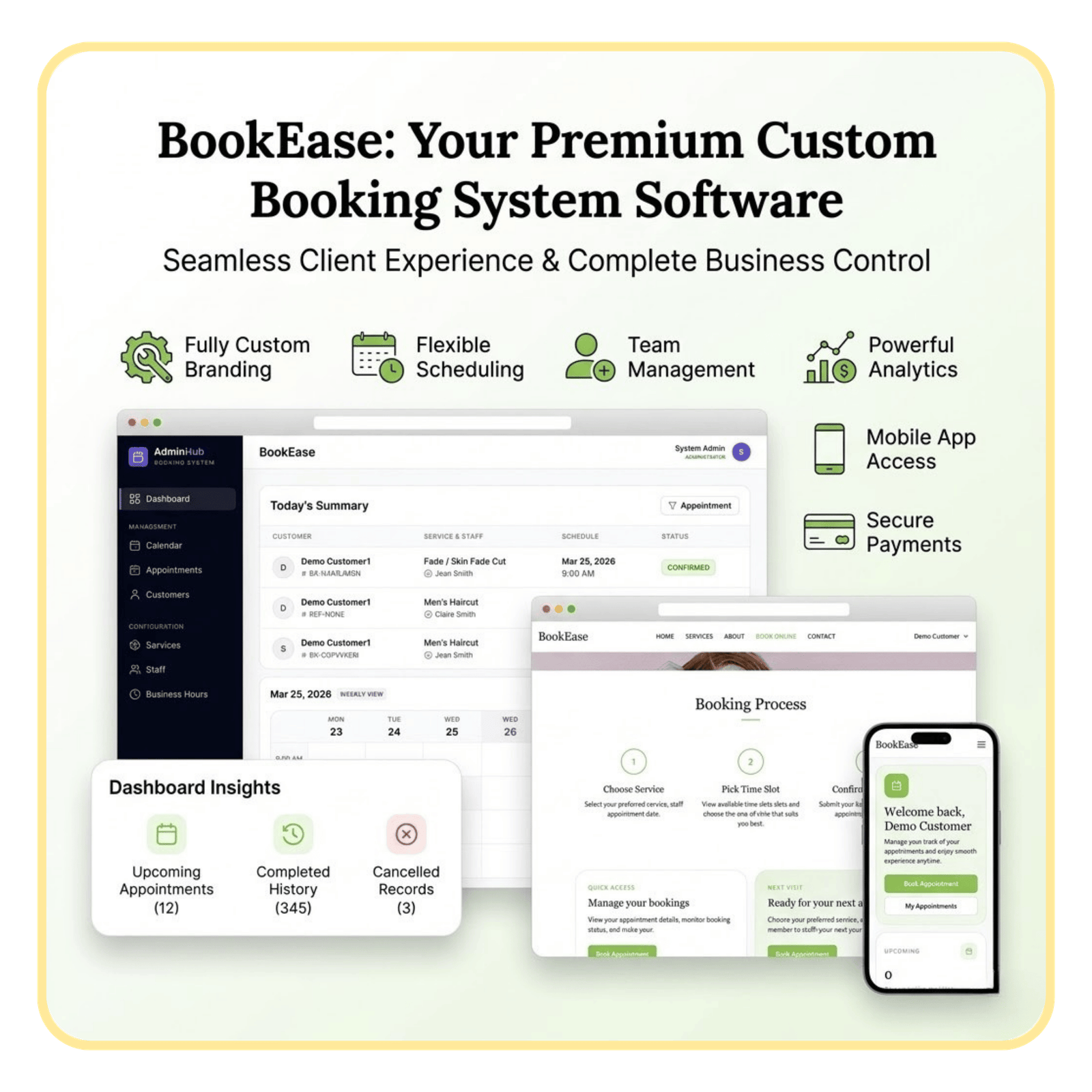 11 Custom Booking System Website | Online Appointment System (Salon / Clinic / Service Business) - Image 1