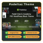Padeltaz Theme (GPL) – Padel Club & Sports Academy FSE WordPress Block Theme