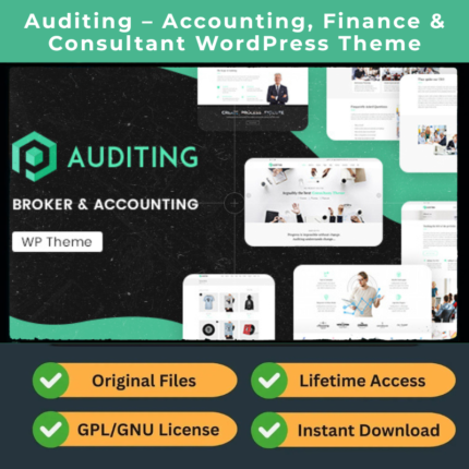 Auditing – Accounting, Finance & Consultant WordPress Theme (GPL | Latest Version 3.3)
