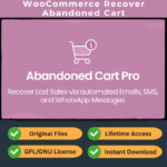 WooCommerce Recover Abandoned Cart Pro — (Free Updates + GPL)
