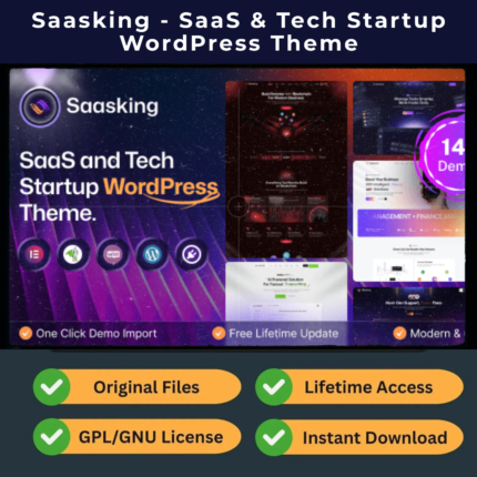 Saasking - SaaS & Tech Startup WordPress Theme 1.0.1
