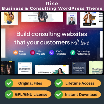 Rise – Business & Consulting WordPress Theme (GPL | Latest Version 4.3.1)