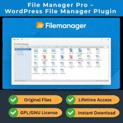 File Manager Pro – WordPress File Manager Plugin (GPL | Latest Version 8.4.3)