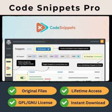Code Snippets Pro – WordPress Code Snippets Manager (GPL | Latest Version 3.9.5)